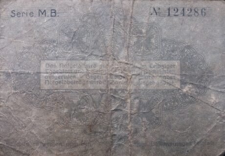 Реверс банкноты 20 złotych fenigów Handelskammer (Niemcy) 1923