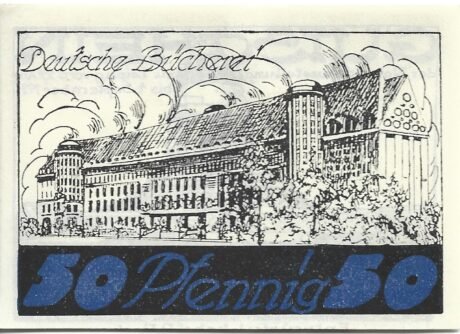 Реверс банкноты 50 fenigów Notgeld-Ausstellung (Niemcy)