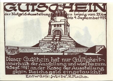 Аверс банкноты 50 fenigów Notgeld-Ausstellung (Niemcy)