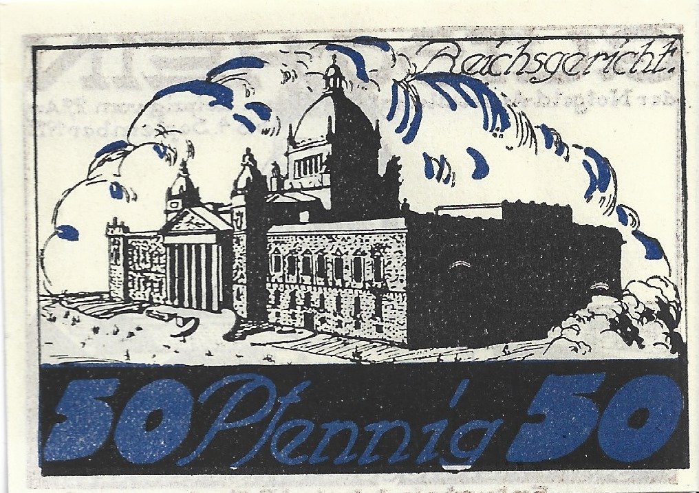 Реверс банкноты 50 пфеннигов Notgeld-Ausstellung (Германия)