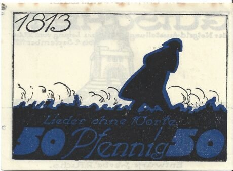 Реверс банкноты 50 fenigów Notgeld-Ausstellung (Niemcy)