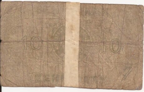 Реверс банкноты 10 marek (Niemcy)