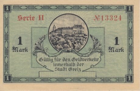 Реверс банкноты 1 marka (Niemcy) 1918