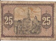 Реверс банкноты 25 fenigów Bank für Handel und Industrie (Niemcy) 1919