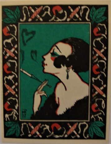 Реверс банкноты 1 znaczek Tabakmesshaus Kosmos (Niemcy) 1921