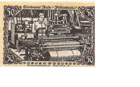 Реверс банкноты 50 fenigów (Niemcy) 1920