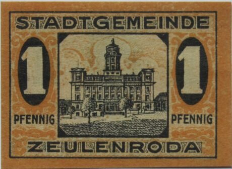 Реверс банкноты 1 fenig (Niemcy) 1920