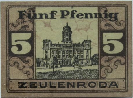 Реверс банкноты 5 fenigów (Niemcy) 1920
