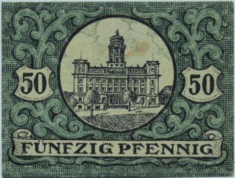 Реверс банкноты 50 fenigów (Niemcy) 1920