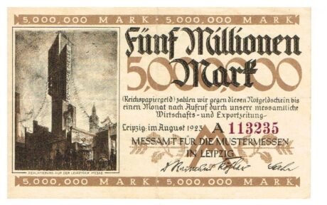 Аверс банкноты 5 000 000 marek (Niemcy) 1923