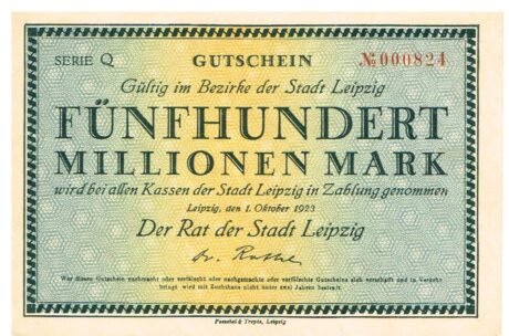 Аверс банкноты 500 000 000 marek (Niemcy) 1923