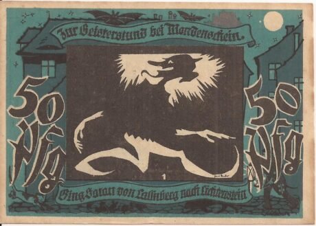 Реверс банкноты 50 fenigów (Niemcy) 1921