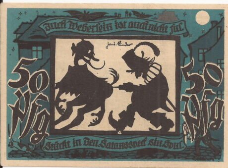 Реверс банкноты 50 fenigów (Niemcy) 1921