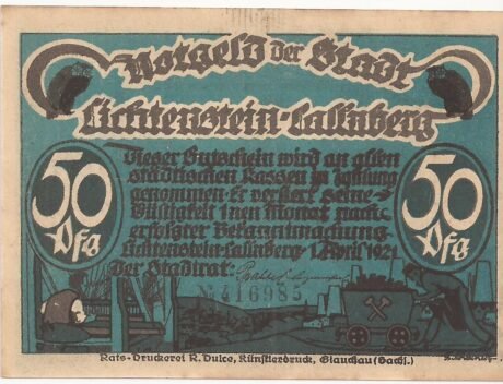 Аверс банкноты 50 fenigów (Niemcy) 1921