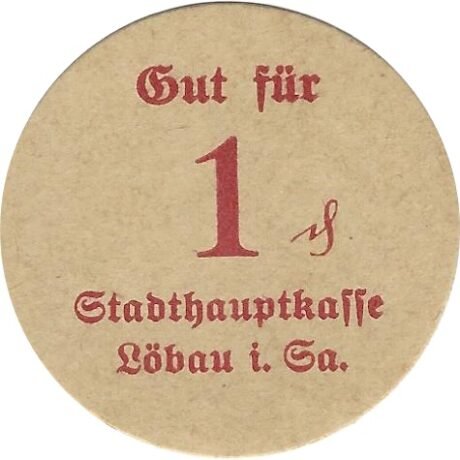 Аверс банкноты 1 пфеннигов (Германия) 1920 года