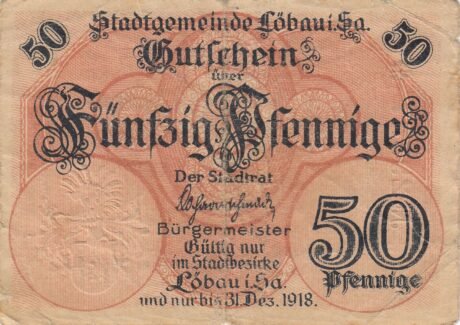 Аверс банкноты 50 пфеннигов (Германия)