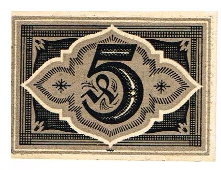 Реверс банкноты 5 пфеннигов (Германия)