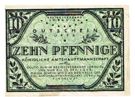 Аверс банкноты 10 пфеннигов (Германия) 1917 года