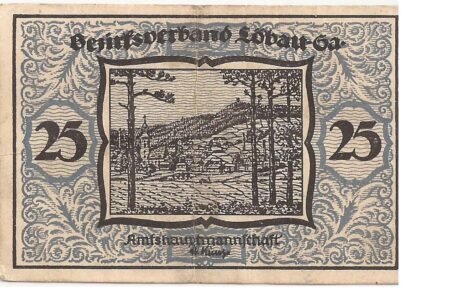 Реверс банкноты 25 пфеннигов (Германия)