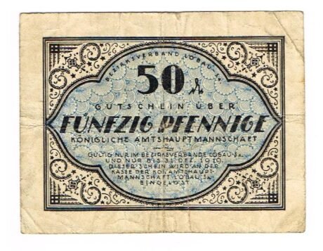 Аверс банкноты 50 fenigów (Niemcy) 1917