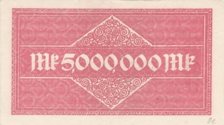 Реверс банкноты 5000000 марок (Германия) 1923 года