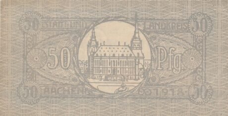 Реверс банкноты 50 fenigów (Niemcy) 1918