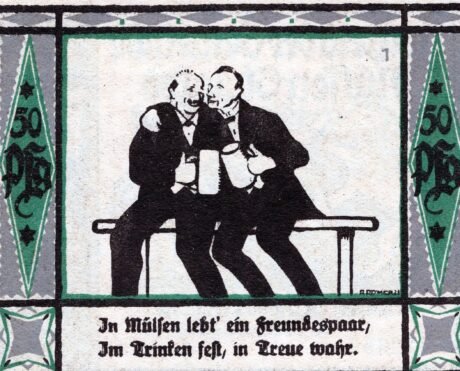 Реверс банкноты 50 fenigów (Niemcy) 1921