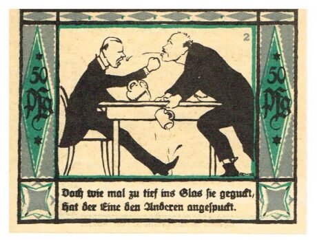 Реверс банкноты 50 fenigów (Niemcy) 1921