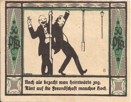 Реверс банкноты 50 fenigów (Niemcy) 1921