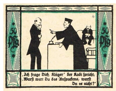 Реверс банкноты 50 fenigów (Niemcy) 1921