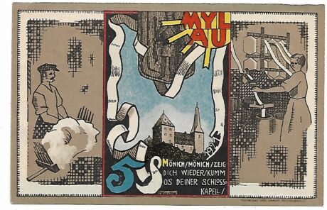 Реверс банкноты 5 fenigów (Niemcy) 1921