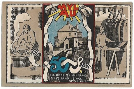 Реверс банкноты 50 fenigów (Niemcy) 1921