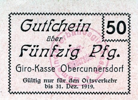 Аверс банкноты 50 пфеннигов (Германия)