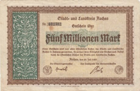 Аверс банкноты 5000000 marek (Niemcy) 1923