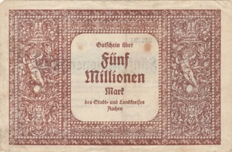 Реверс банкноты 5000000 marek (Niemcy) 1923
