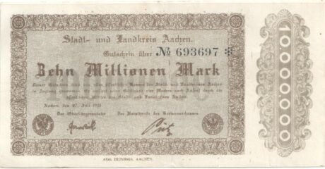 Аверс банкноты 10000000 marek (Niemcy) 1923