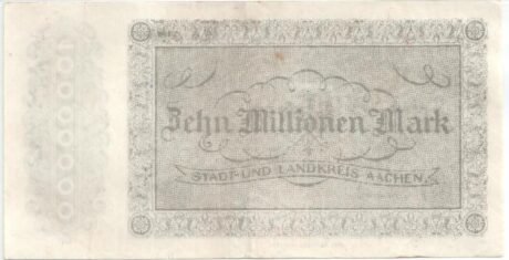 Реверс банкноты 10000000 marek (Niemcy) 1923