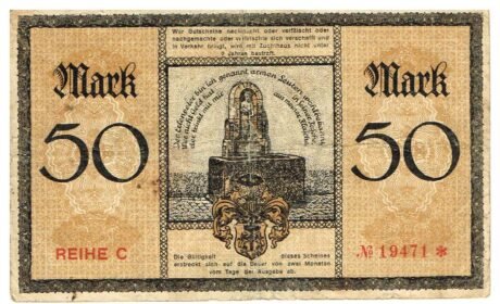 Реверс банкноты 50 марок (Германия) 1922 года