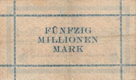 Реверс банкноты 50000000 марок (Германия) 1923 года