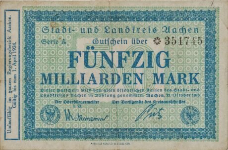 Аверс банкноты 50000000000 marek (Niemcy) 1923