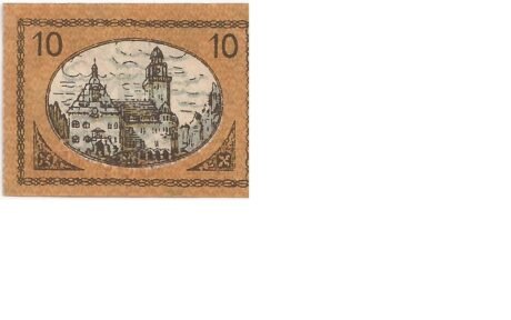 Реверс банкноты 10 fenigów (Niemcy)