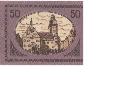 Реверс банкноты 50 fenigów (Niemcy)