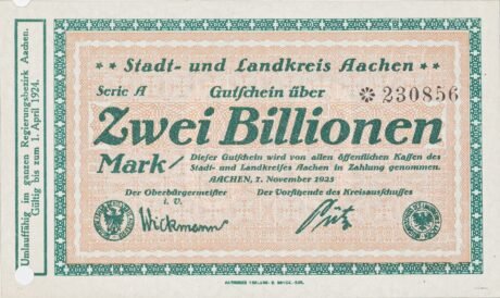 Аверс банкноты 200000000000000 marek (Niemcy) 1923