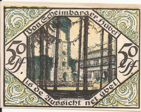 Реверс банкноты 50 fenigów (Niemcy) 1921