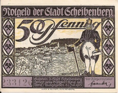 Аверс банкноты 50 fenigów (Niemcy) 1921