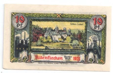 Реверс банкноты 10 пфеннигов (Германия) 1921 года