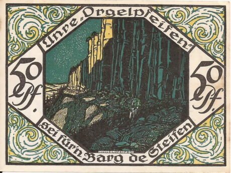 Реверс банкноты 50 fenigów (Niemcy) 1921