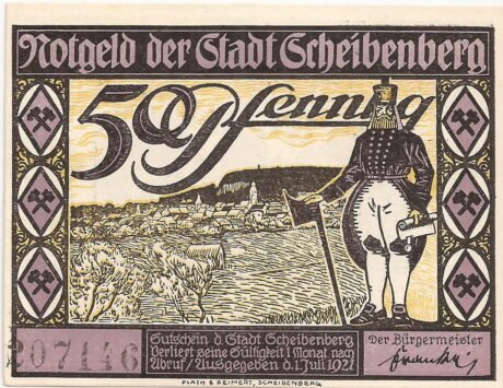 Аверс банкноты 50 fenigów (Niemcy) 1921