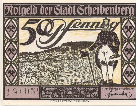 Аверс банкноты 50 fenigów (Niemcy) 1921