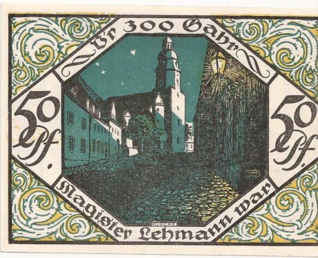 Реверс банкноты 50 fenigów (Niemcy) 1921